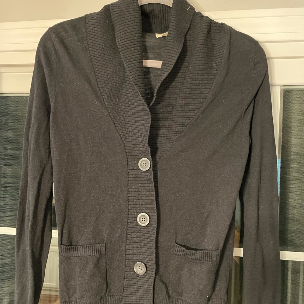 Size small black button up sweater